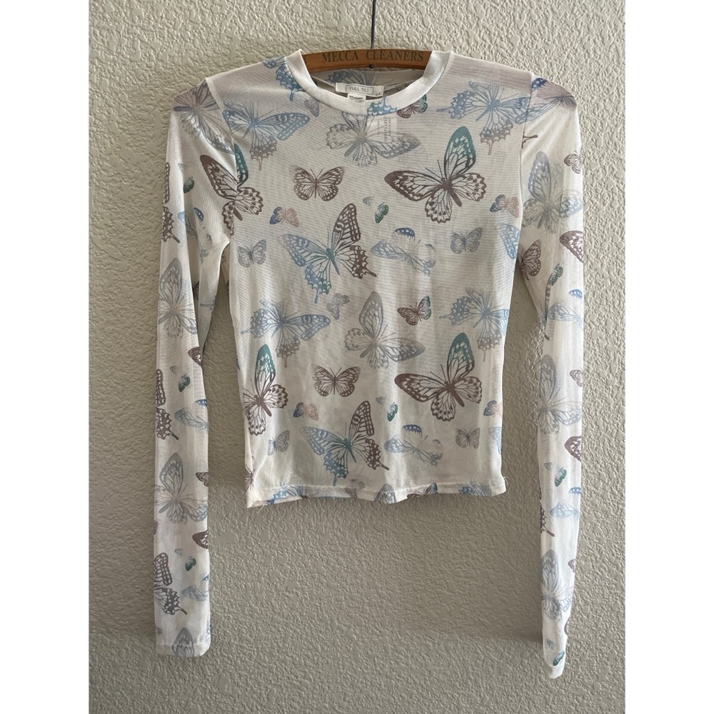 NWT Full Tilt Mesh Butterfly Long Sleeve Women’s Size Small